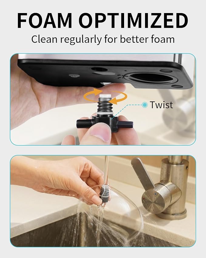 AIKE Automatic Foaming Soap Dispenser 33.8oz for Bathroom,Polished AK1207FA | Rich Foam and Steel Finish,5-Level Adjustable and Key for Commercial(Battery Not Included),Screw Wall Mount for Space-Saving