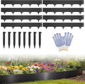8-Pack Metal Landscape Edging (26.6ft Total), 40" x 6.5" Steel Garden Edging Border w/ 8 Stakes, Rustproof Hammer-in Edging for Landscaping, Lawn, Yard, Tree Rings, Flower Beds
