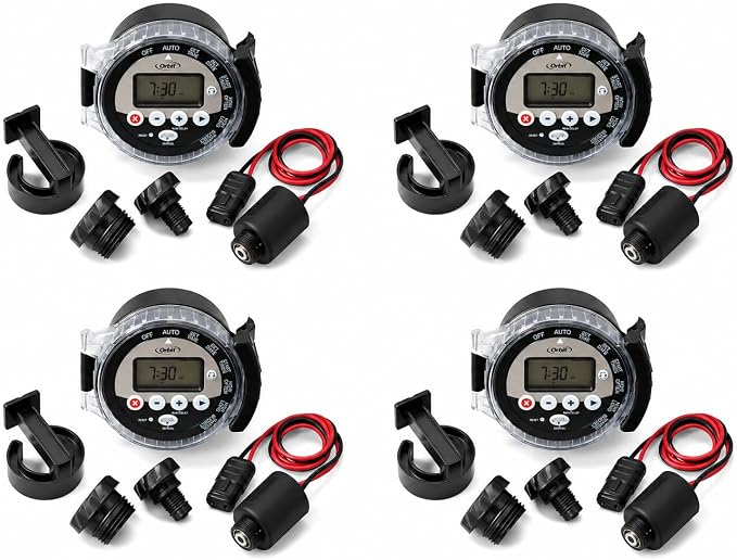 4-Pack Orbit 57865 Battery-Operated Sprinkler Timer, Black