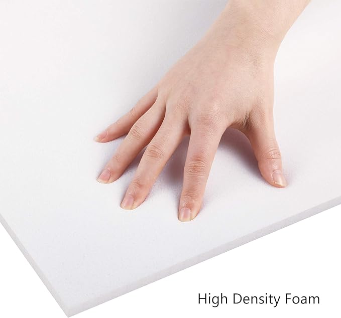 Patelai Cushion Sheet Upholstery Foam High Density Foam Padding Seat Replacement Upholstery Wrap Sponge Padding for Cushions Chairs Packing Storage and Shipping(79 x 16 x 0.4 Inch,White)