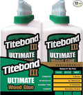 Titebond III Ultimate Wood Glue 8 Oz. (12 Pack) – Premium Professional Woodworking Adhesive, Waterproof, Strong Initial Tack, Interior/Exterior Use, Easy Water Cleanup – 1413