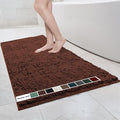 Muddy Mat® | Chenille Bathroom Rugs Quick Dry Microfiber Mats Non Slip Washable, Extra Thick, Soft and Highly Absorbent Bath Mats for Bathroom, Kitchen, and Shower Floor - Brown 35"x59"