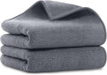 UNIMADE Salon Towels 2 Pack, Super Soft Microfiber Gym Towels | Highly Absorbent Hair-Drying Cloth for Gym, Bath, Spa Use and Home Beauty Care - Grey (16x29 inch)
