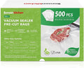 Bonsenkitchen Precut Vacuum Sealer Bags, 500 Pint 6" x 9" Food Sealer Bags | Commercial Grade, Heavy Duty, Customized Size Vacuum Bags for Vac Storage, Meal Prep or Sous Vide Cooking