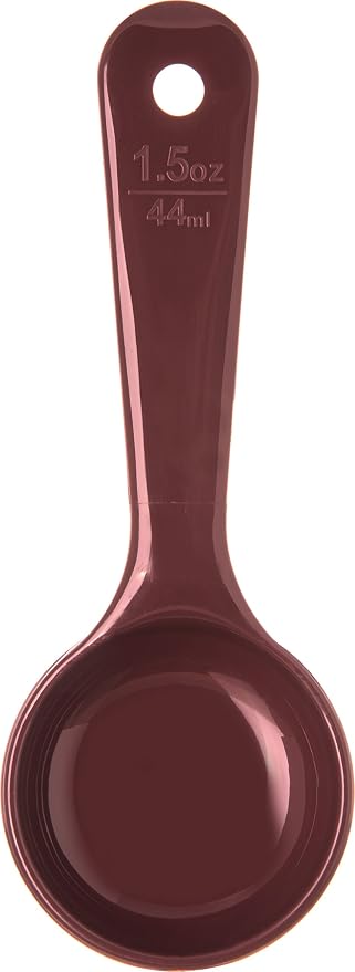 Carlisle FoodService Products Measure Miser Solid Measuring Spoon with Short Handle, 1.5 Ounces, Brown (Pack of 2)