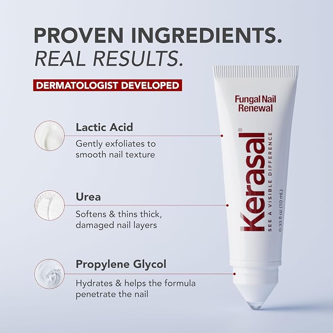 Kerasal Nail Renewal, Restores Appearance of Discolored or Damaged Nails, 0.33 fl oz (Packaging May Vary)