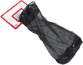 Wooden Basketball Hoop over Door Laundry Hamper Basket | Red Wood Backboard, Mesh Net and Iron Frame, Foldable Hanging Bag with Self Adhesive Hook for Laundry Room or Nursery
