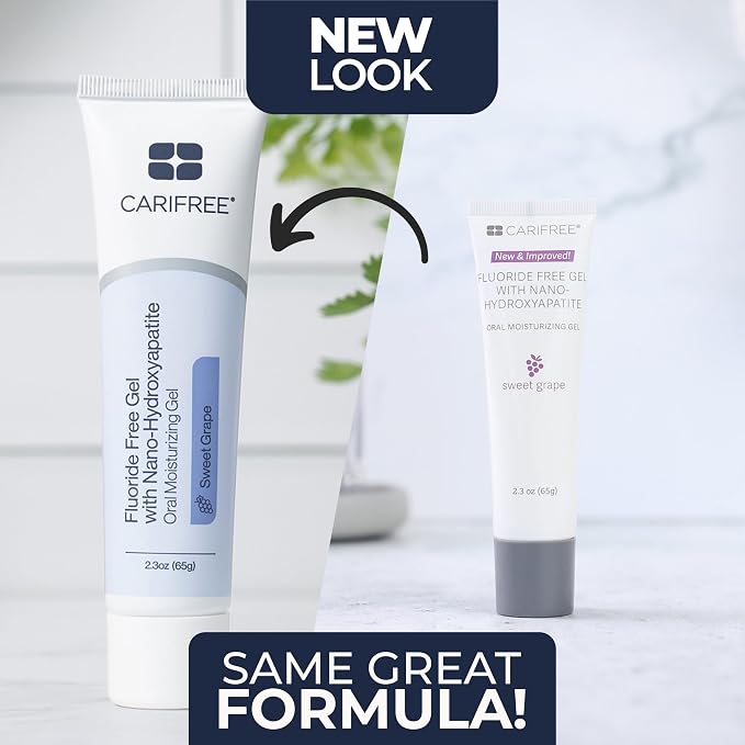 CariFree Nano Hydroxyapatite Toothpaste, Fluoride-Free, Grape | Fluoride-free nano-HAp gel; neutralizes pH; freshens breath & moistens mouth; dentist recommended oral care.