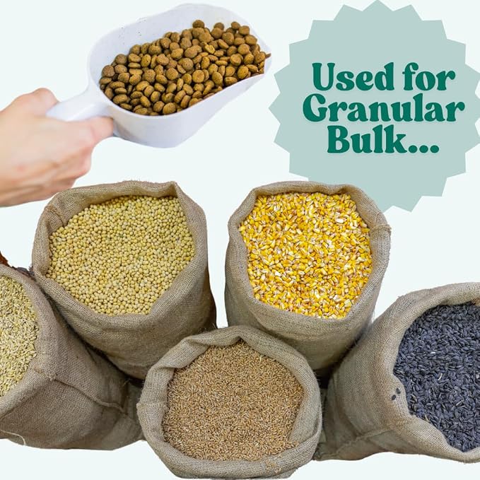 1/4 Cup (4 Tablespoon | 2 Oz. | 60 mL) Long Handle Plastic Measuring Scoop for Coffee, Protein Powder, Pet Food, Spices, Grains, Dry Goods – Food-Grade BPA-Free (Pack of 10)