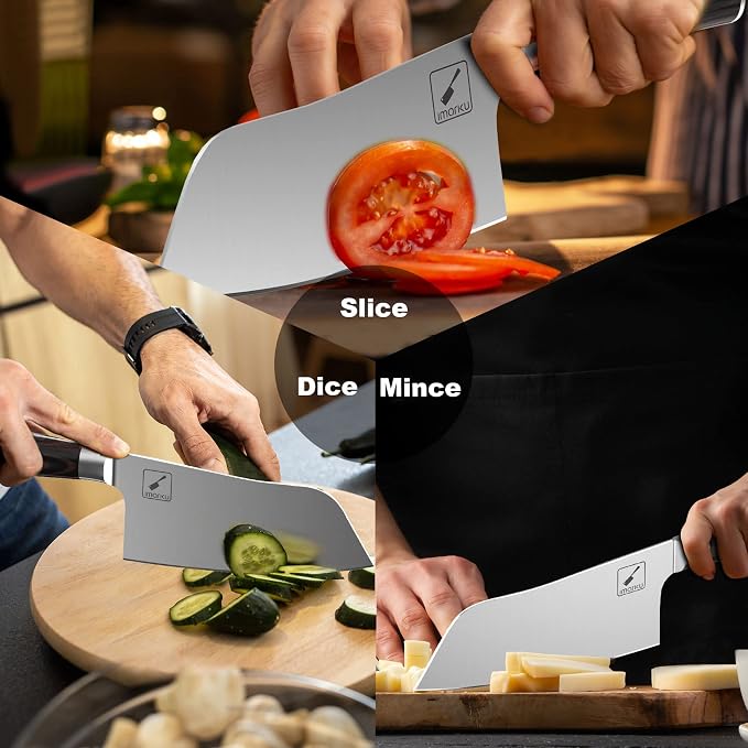 imarku 7" Meat Cleaver, Japanese SUS440A Steel, Ultra Sharp Butcher Knife | High Carbon Stainless Steel Kitchen Knife with Detachable Handle, Ideal for Home, Kitchen, Restaurant and Professional Use