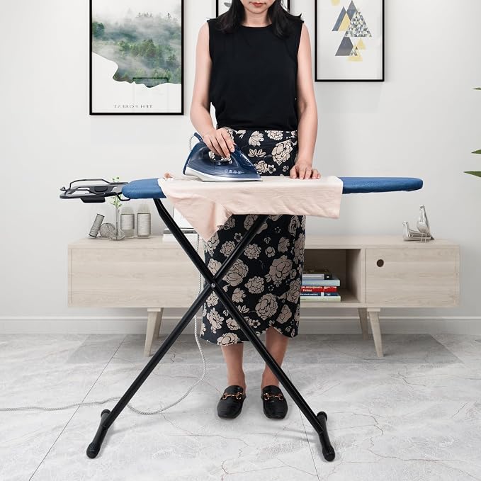 Duwee 12"x36" Ironing Board with Heat Resistant Cover and Thicken Felt Pad, Heavy Sturdy Legs