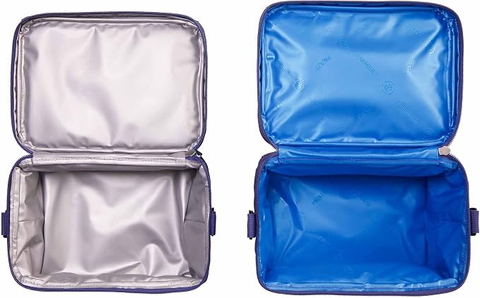 PackIt Mod 3-In-1 Lunch Box for Men and Women, True Blue, Black with EcoFreeze Technology (Built-in Ice Packs), Removable Crossbody Strap, Designed for Outdoor, Work & Everyday Use