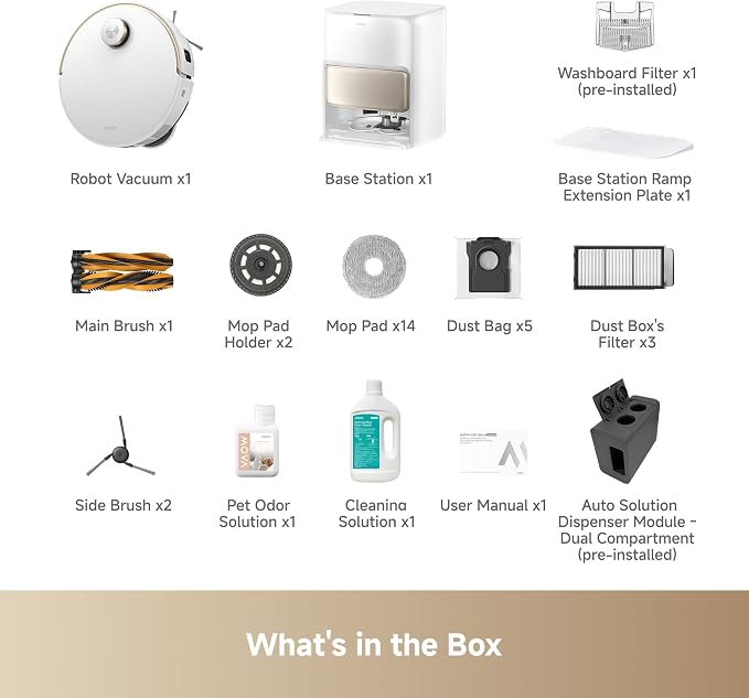 MOVA V50 Ultra Complete Robot Vacuum and Mop, 24,000Pa Suction, Zero Tangling Duobrush, 2.28in Obstacle Overcoming, FlexiRise Navigation, 176°F Hot Water Mop Self-Cleaning & Fast Hot Air Drying, White