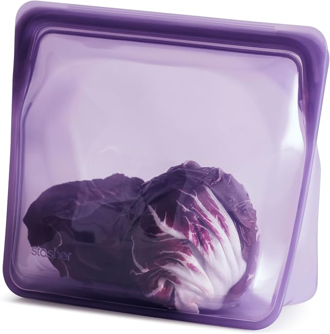 Stasher Premium Reusable Silicone Stand-Up Mega Bag, Sea Urchin, 104 oz | Food-Safe Silicone, Eco-Friendly, Reusable Freezer Bags, Microwave, Dishwasher, Pantry, Meal Prep, Travel Bag, Bulk Storage