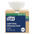 Tork Light Duty Cleaning Cloth Pop-Up Box White W24, With exelCLEAN Technology, 10 x 120 Cloths, 500176