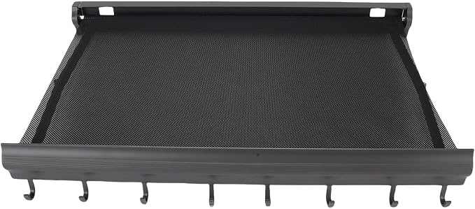 Wall Mounted Clothes Drying Rack 23.6 Inch Retractable, Hidden Laundry Drying Mesh Net - No Drill Installation, Space Saving for Bathroom, Laundry Room, Balcony (Grey)