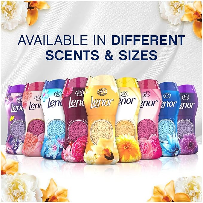Lenor In-Wash Laundry Scent Booster Beads, 570g, Gold Orchid, A Boost Of Freshness For Up To 12 Weeks In Storage