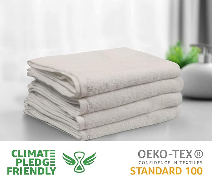 Urban Villa KitchenTowels Dual Purpose Terry Kitchen Towels White Color Set of 4 Dish Towel for Kitchen 100% Cotton Size 17X27 Inches Highly Absorbent KitchenTowels with Hanging Loop