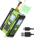 Digital Laser Tape Measure 4-in-1, HUEPAR ±1/16" Laser Measure with Dual HD Display, 200Ft Rechargeable Laser Measurement&33Ft Green Cross Line Laser&10Ft Tape, for Area/Volume/Pythagorean/Leveling