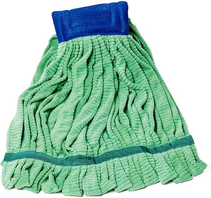 Arkwright Microfiber Tube Mop Head Replacement - Heavy Duty, Lint Free, Super Absorbent & Bleach-Safe, Janitorial Essential for Commercial & Industrial Floor Cleaning, 11 oz, Green