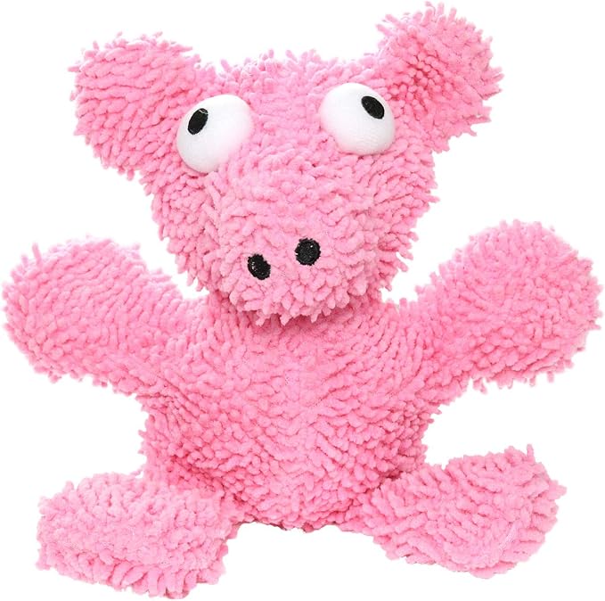 MIGHTY® 2 Pack Microfiber Medium Pig Dog Toys | Ultra Durable Plush Toy with Multiple Layers & Reinforced Seams , Washable and Floats , Mighty® Construction