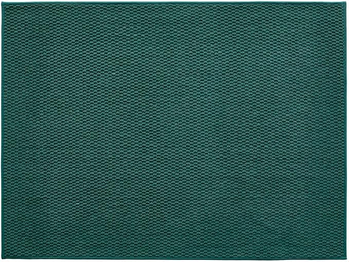 TYUU Large Bathroom Rugs Non Slip Washable Bath Rugs Super Absorbent Bathroom Rug Thin Quick Dry Low Pile Bath Mats, Dark Green 36"x48"