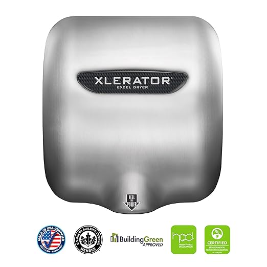 XLERATOR XL-SBX Automatic High Speed Hand Dryer with Brushed Stainless Steel Cover, 5.5 A, 277 V
