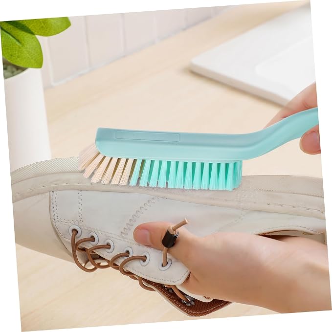 Multi-Purpose Cleaning Brush Long Handle Shoe Brush Laundry Stain with Soft Bristles for Efficient Dirt Removal from Clothes and Shoes Ergonomic Grip for Comfort