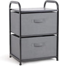 MAX Houser Dresser for Bedroom with 2 Drawers, Dark Grey | Wide Chest of Drawers, Fabric Dresser, Storage Organizer Unit with Fabric Bins for Closet, Living Room, Hallway