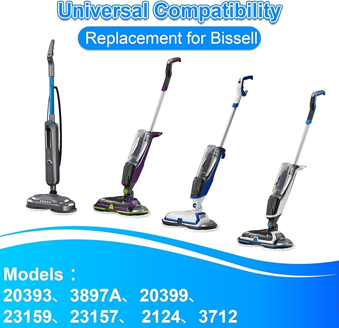 2 Pcs Upgraded Mop Pad Brush Replacement for Bissell Spinwave Steam Mop 20393, 20399, 23159, 23157, 3897A, 2124, 3712, 2039A, 2315 Professional Cleaning and Polishing Deep Cleaning Hard Floors (Blue)