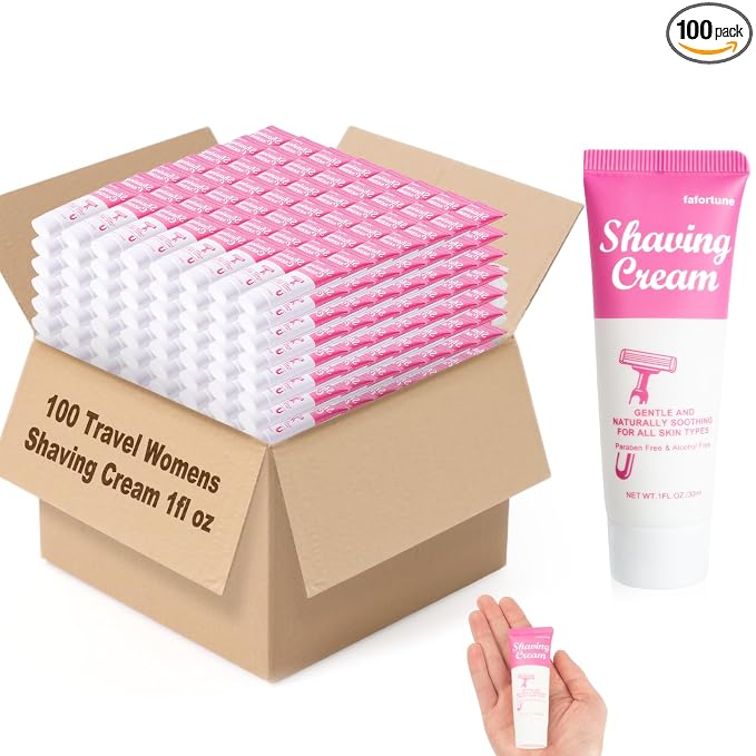 Womens Shaving Cream Bulk Travel,1fl oz/30ml Shave Gel for Women,Care Dry Skin Womens Shave Gel for Travel Guests(Jasmine,Pack of 100)
