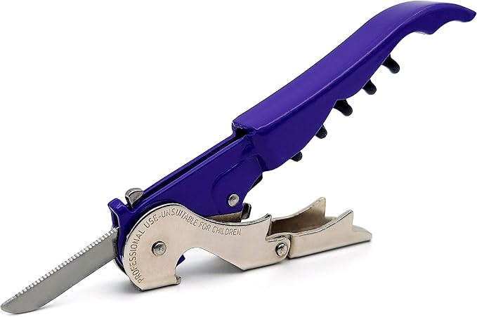Pulltap's Genuine Slider 900 Waiter's Corkscrew – Double-Hinged Wine Key with Sliding Foil Cutter – Patented Design – Made in Spain – Violeta (Violet)