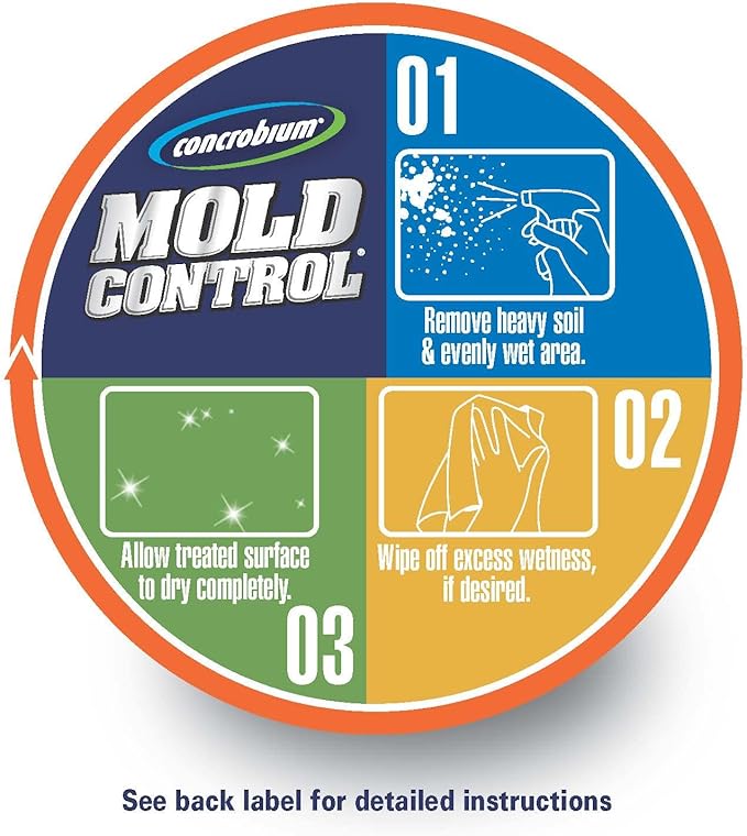 Concrobium Mold Control, 1 Gallon, Mold and Mildew Cleaner for Hard Surfaces, Helps Eliminate and Prevent Mold and Musty Odors, No Bleach Formula for Indoor and Outdoor Use