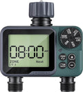 Sprinkler Timer 2 Zone & Digital Water Timer for Garden Hose, Yard, Lawn, Pool – Programmable Irrigation Controller with Rain Delay, IP55 Waterproof Auto & Manual Irrigation System