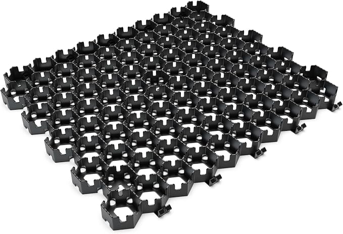 Standartpark Vodaland Permeable Pavers - HexPave Grass & Gravel Permeable Paver System - 100% Recycled PPE Plastic Pavers, Handles 27,000 lbs, 1" Depth, 4350 s.f / 1464 Units