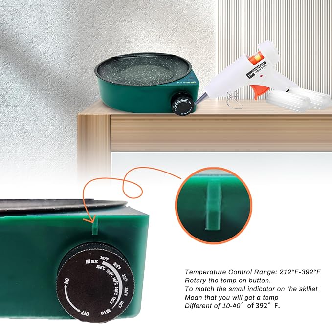 Hot Glue Pot for Crafts with 20W Mini Glue Gun & 40 Sticks, Glue Pots for Crafting Featuring Dip & Coat Design Eliminates Trigger Fatigue, 2-in-1 System for Bulk DIY & Precision Floral Art