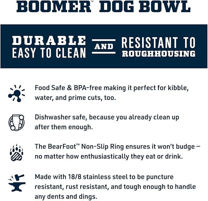 YETI Boomer 8, Stainless Steel, Non-Slip Dog Bowl, Holds 64 Ounces