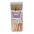 Colorations® Classic Wooden Chubby Paint Brushes for Children, All-Purpose Paint Brushues, Use for Arts & Crafts Projects and All Types of Paint Mediums, Set of 24 Brushes, Kids Paint Brushes