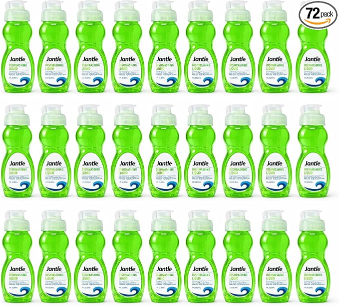 3 oz Dishwashing Liquid Bottles – Case of 72 Travel Size Mini Dish Soap – Bulk Small Kitchen Soap for Airbnb, Vacation Rentals, Hotels, Food Pantry & Welcome Baskets – 216 Total Fl Oz