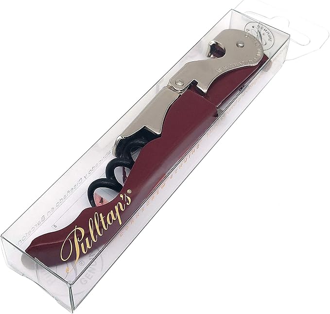 Pulltap's Genuine Slider 900 Waiter's Corkscrew – Double-Hinged Wine Key with Sliding Foil Cutter – Patented Design – Made in Spain – Burdeos (Bordeaux)