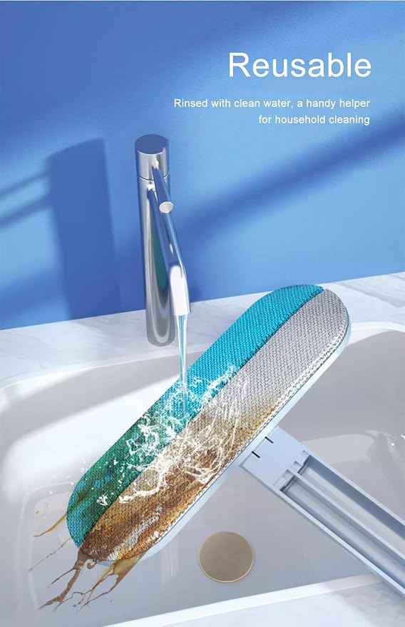 Pet Hair Remover Tool for Cats & Dogs, Reusable Lint Remover for Furniture, Sofa, Bed & Carpet, Long Handle Fur Cleaner Brush, No Adhesive, Eco-Friendly 18 in (46cm)