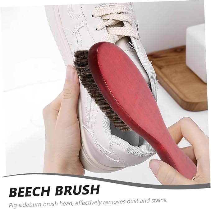 NOLITOY 5pcs Leather Shoe Brush Shoe Cleaning Brush Cleaning Kit Boot Polish Kit