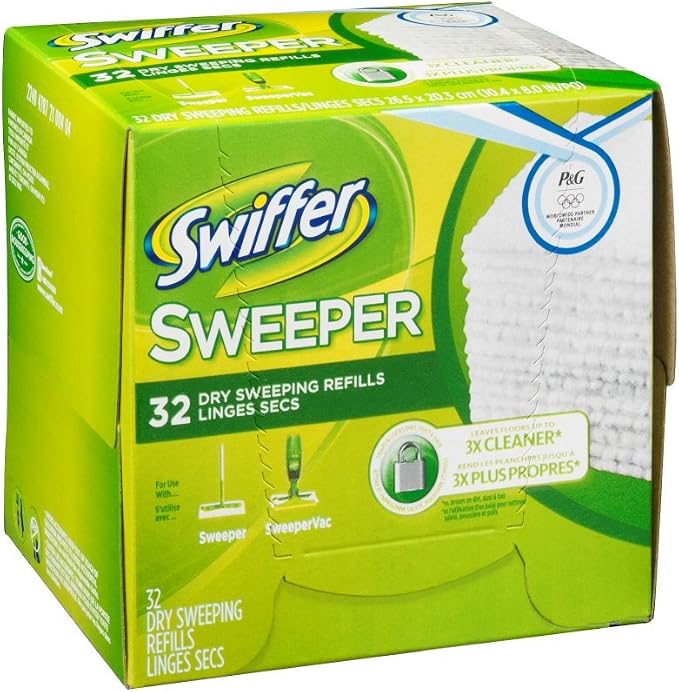 Swiffer Sweeper Dry Sweeping Pad, Multi Surface Refills for Dusters Floor Mop, Unscented