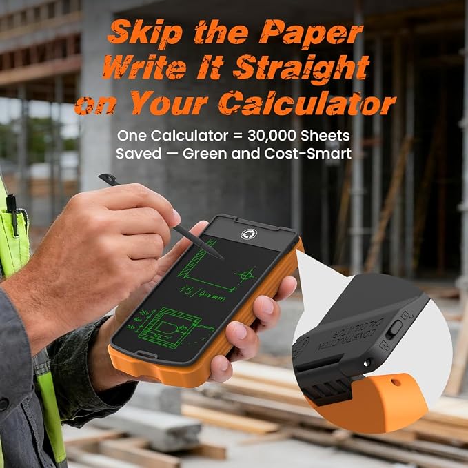 ROATEE Construction Calculator Protective Case and Notepad