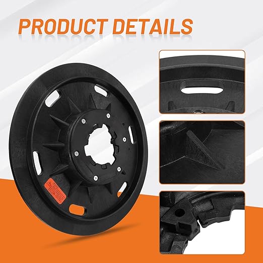 16" Floor Buffer Pad Driver Replacement for Malish 782016 w/NP-9200 Universal Clutch Plate, Fit for Most 17" Floor Buffers/Rotary Sanders, Harpoon Style for Hardwood/Concrete/Tile