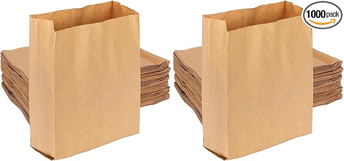 Hospeco KL Waxed Kraft Receptacle Liner Bags,Moisture-Resistant Feminine Hygiene Waste Bags, Fits Sanitary Disposal Units, 7.5 x 10.5 x 3 in (Pack of 1000)