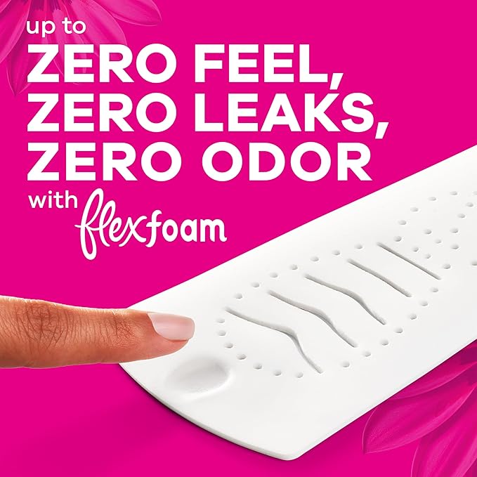 Always Radiant Feminine Pads for Women, Flexfoam Pads with Wings, Size 2, Heavy Absorbency, Lightly Scented, 78 Count (3 Packs of 26)