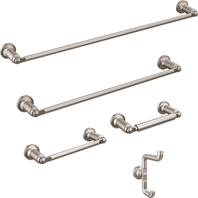 Delta Saylor (3-Pack) Toilet Paper Holder Stainless Steel Tissue Roll Holder for Bathroom Organization and Storage Pivoting Toilet Tissue Holder Wall Bathroom Accessories 73550-SS