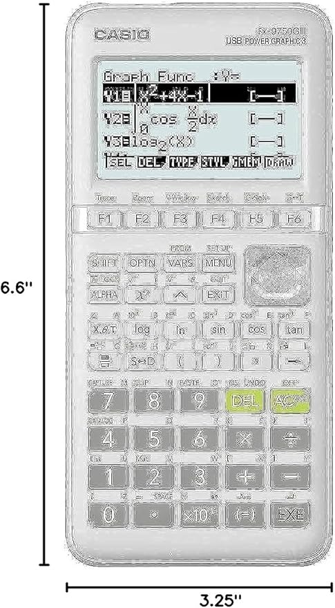 Casio fx-9750GIII Graphing Calculator | Natural Textbook Display | Python Programming | Ideal for Exams, STEM & Advanced Math | White