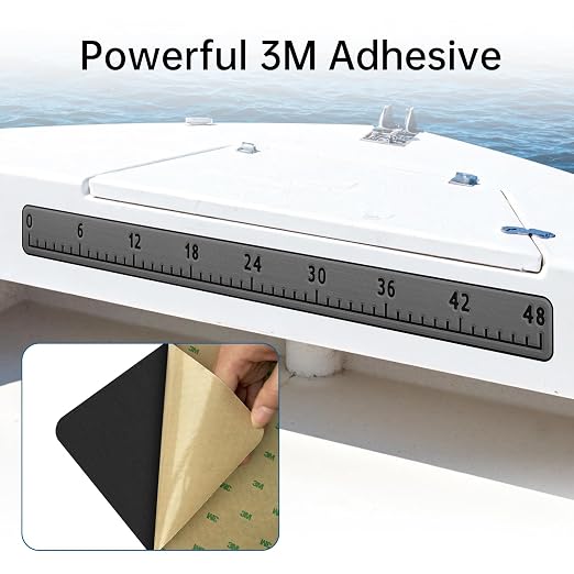 HZshark EVA Foam Fish Measuring Board, Fish Ruler with 3M Self-Adhesive Backing,48" Fishing Tape Measure for Boats Sailboats Yachts Kayaks